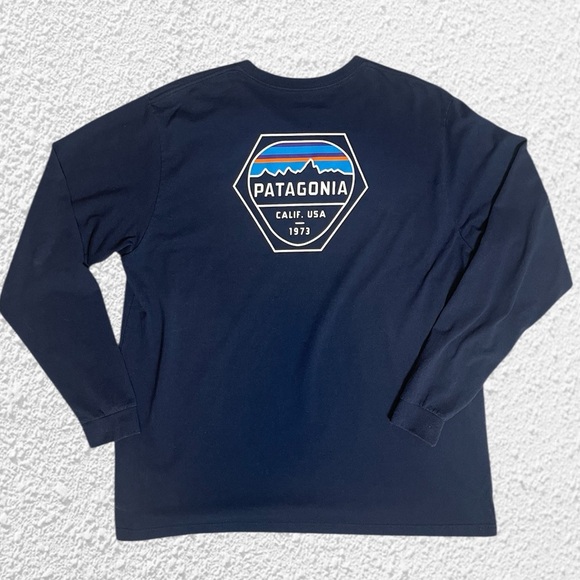 Patagonia Other - Patagonia | Men’s Dark Blue Long Sleeve Shirt with Logo XXL